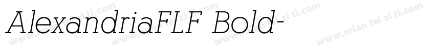 AlexandriaFLF Bold字体转换
